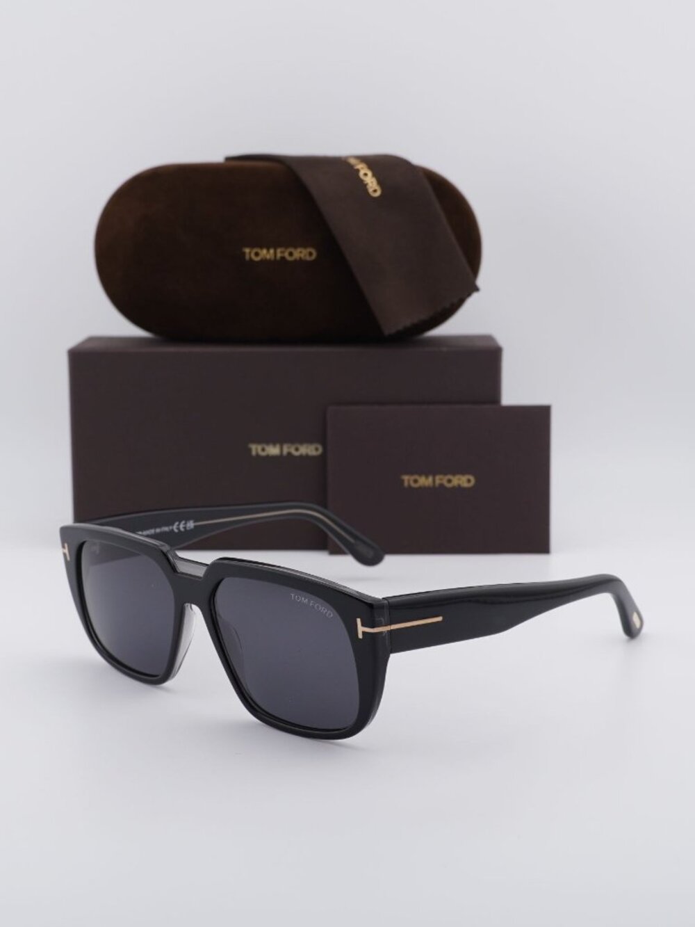 Tom Ford Oliver-02 FT1025 05A Square Sunglasses - Black / Grey